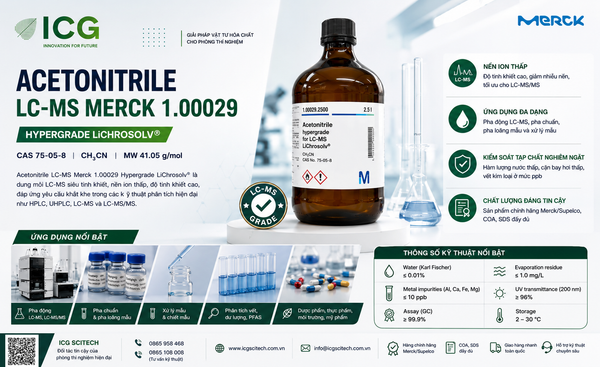 Acetonitrile HPLC LC/MS dùng làm pha động LC-MS pha chuẩn và pha loãng mẫu