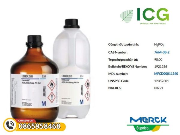 Axit orthophosphoric 85% phân tích Merck EMSURE® (Greener Alternative)