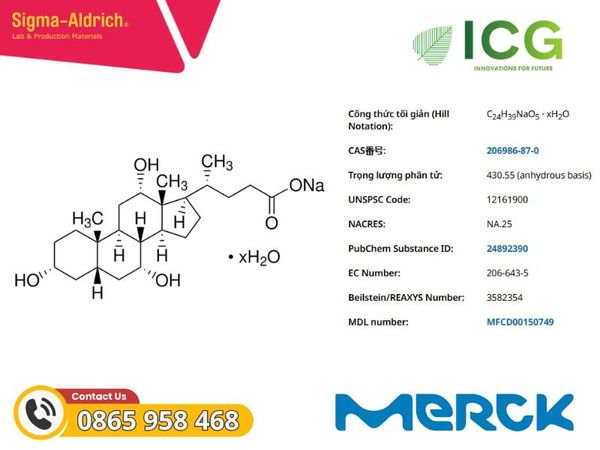 Sodium cholate hydrate ≥99% | Merck CAS 206986-87-0