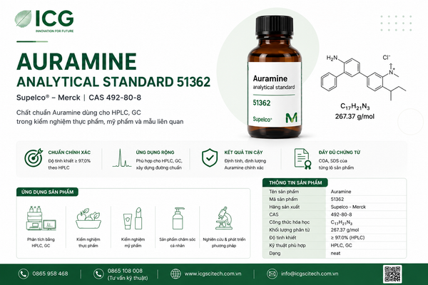 Chất chuẩn Auramine dùng kiểm nghiệm thực phẩm mỹ phẩm và sản phẩm chăm sóc cá nhân