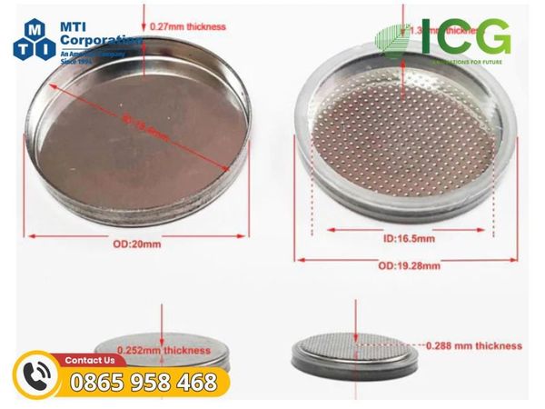 Vỏ PIN Cúc áo của hãng MTI