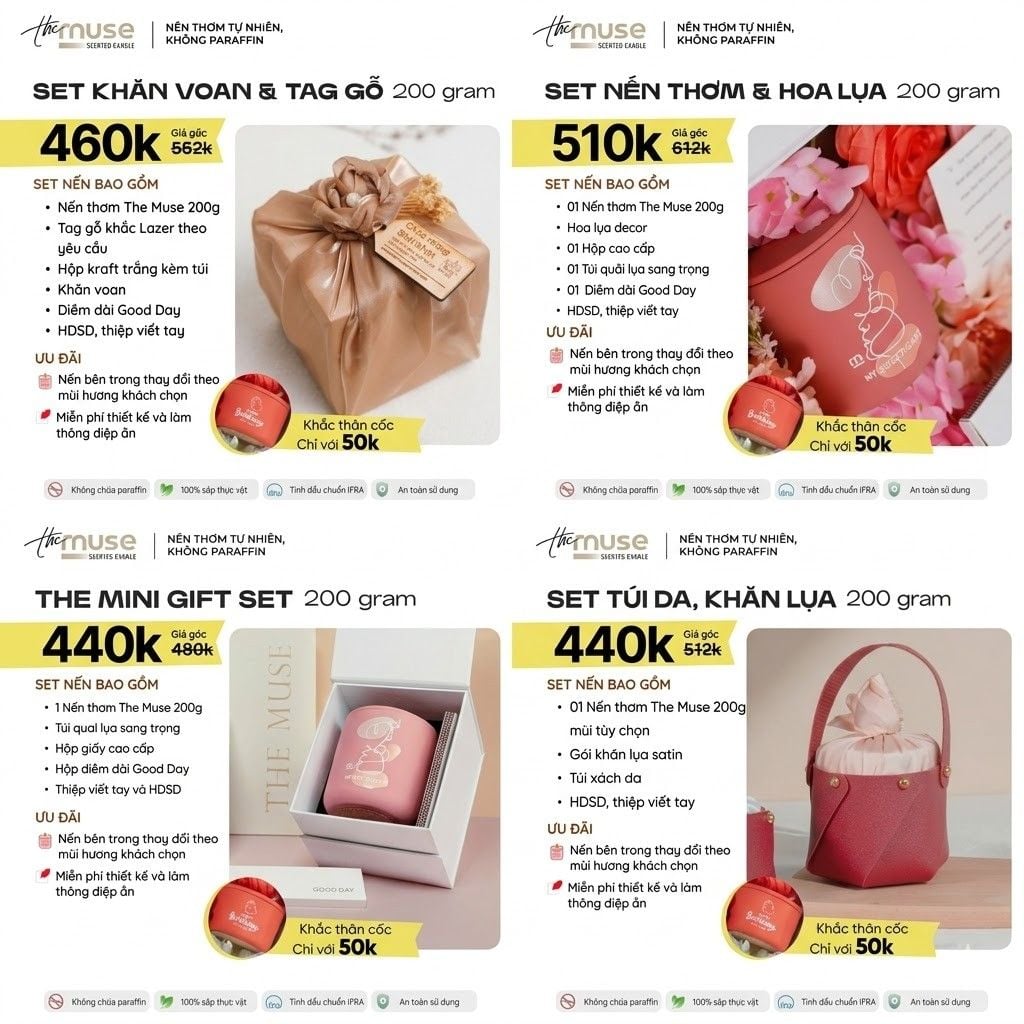 GỢI Ý SET QUÀ 20/10 TỪ 200K–500K: ĐẸP, Ý NGHĨA, KHÔNG LO TRÙNG