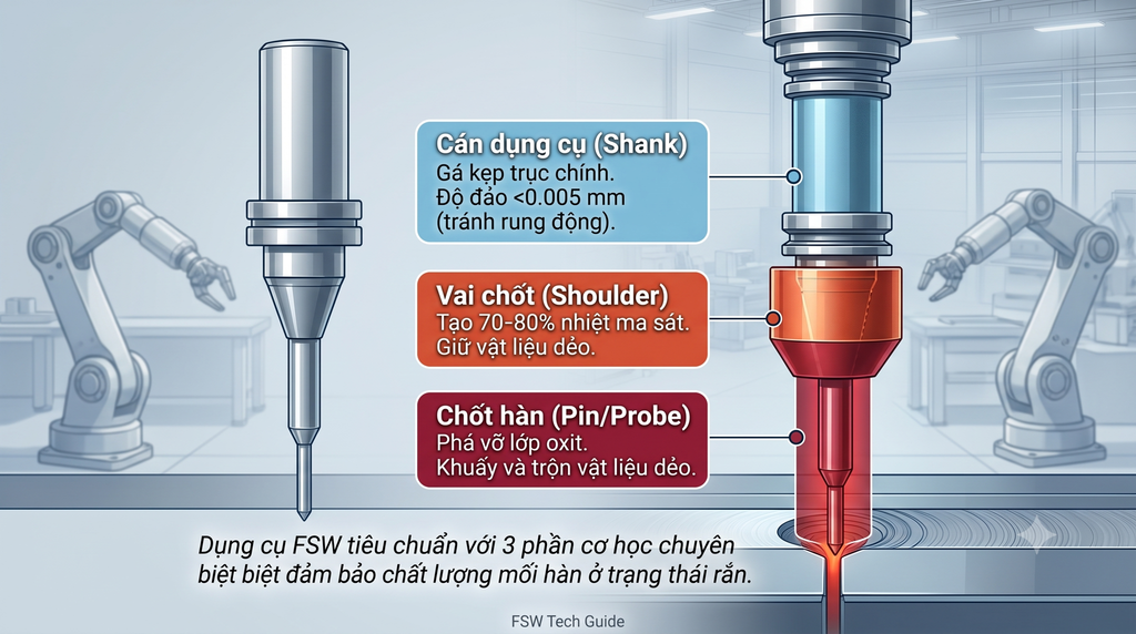 HƯỚNG DẪN LỰA CHỌN DỤNG CỤ HÀN KHUẤY (FSW PIN TOOL) CHO NGƯỜI MỚI BẮT ĐẦU