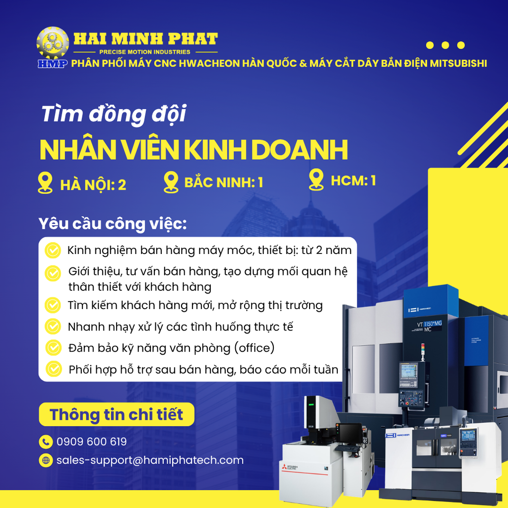 HMP TUYỂN DỤNG NHÂN VIÊN KINH DOANH 2026, LÀM VIỆC TẠI HÀ NỘI - BẮC NINH - HCM