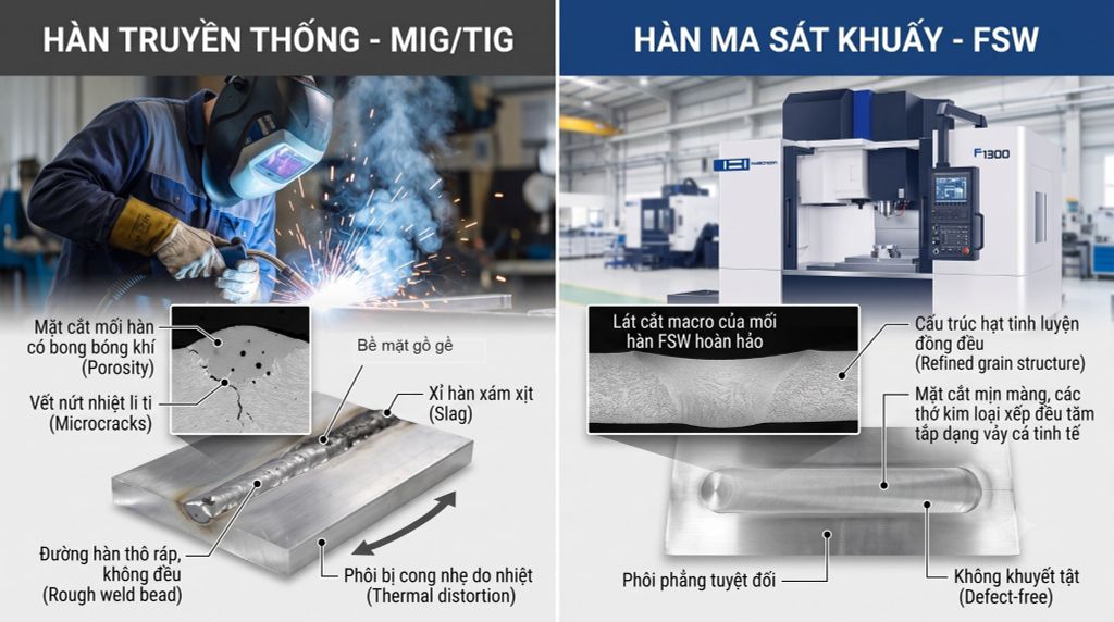 CÔNG NGHỆ HÀN FSW – GIẢI PHÁP VÀNG CHO MỐI HÀN NHÔM 2XXX, 7XXX VÀ ĐỒNG