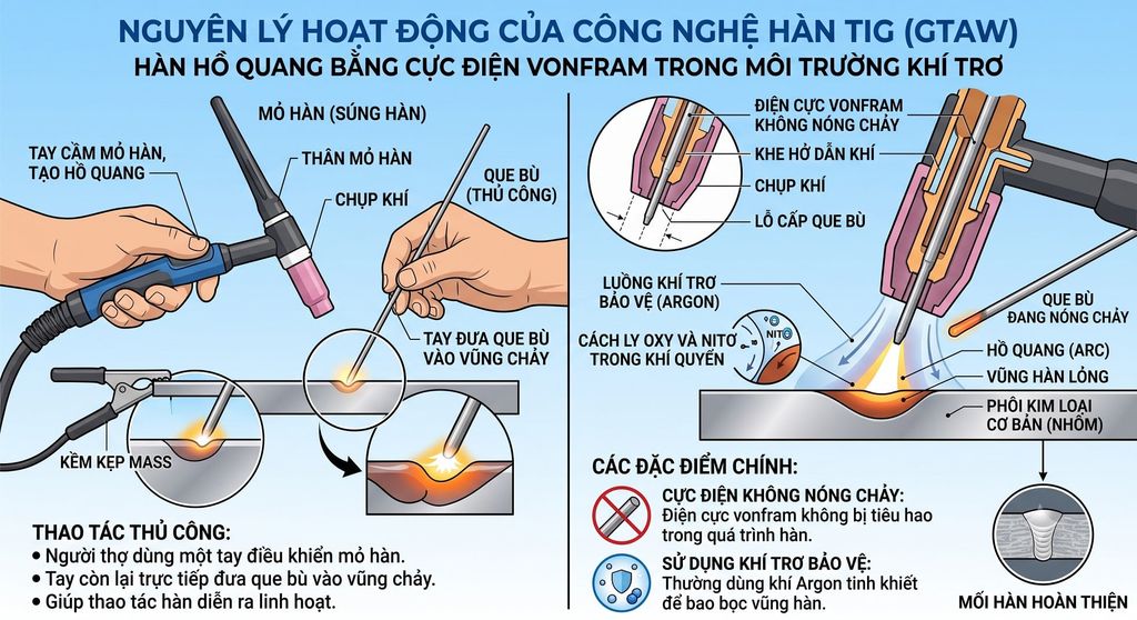 Nguyên lý hoạt động của hàn TIG
