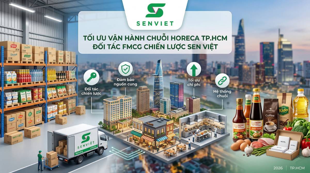 Cung cấp FMCG cho HORECA TP.HCM: Tại sao Sen Việt là đối tác chiến lược?