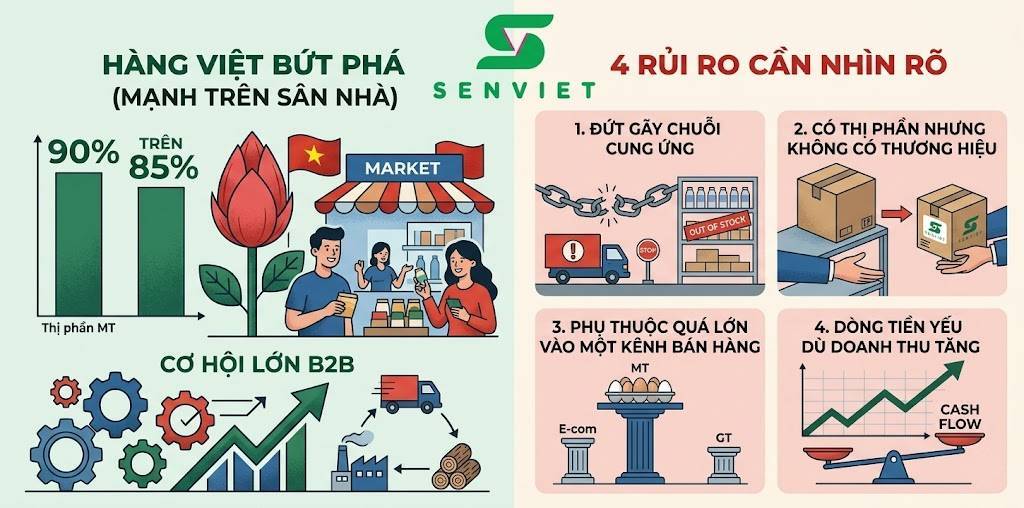 Hàng Việt Bứt Phá: Cơ Hội Lớn Và 4 Rủi Ro Doanh Nghiệp Cần Nhìn Rõ