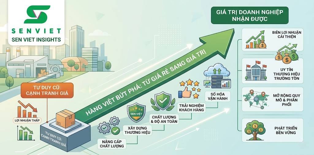 Hàng Việt bứt phá: Doanh nghiệp sẽ được gì khi chuyển từ “giá rẻ” sang “giá trị”?
