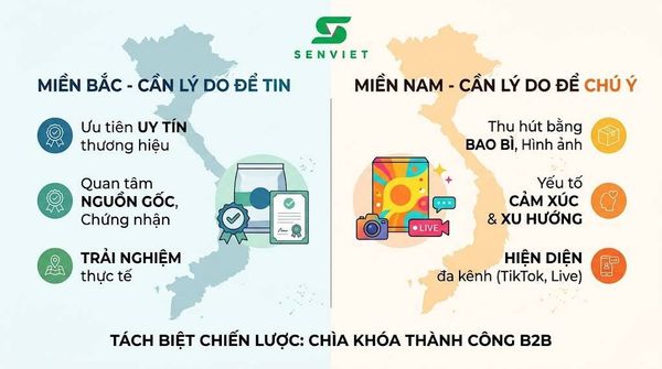 Thị hiếu vùng miền (Bắc – Nam): Rủi ro chiến lược mà doanh nghiệp B2B đang đánh giá thấp