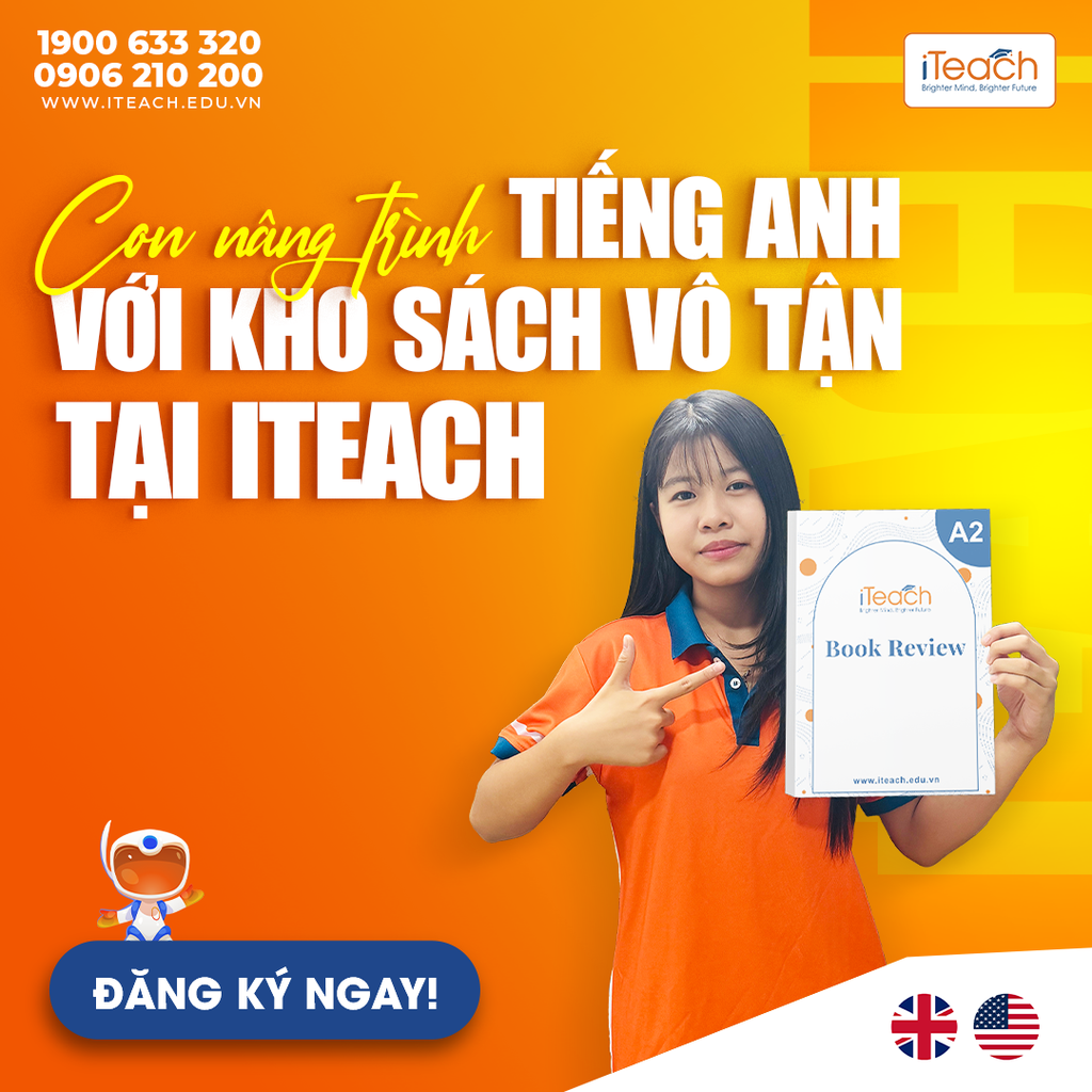 Con nâng trình tiếng Anh với kho sách tiếng Anh vô tận tại iTeach