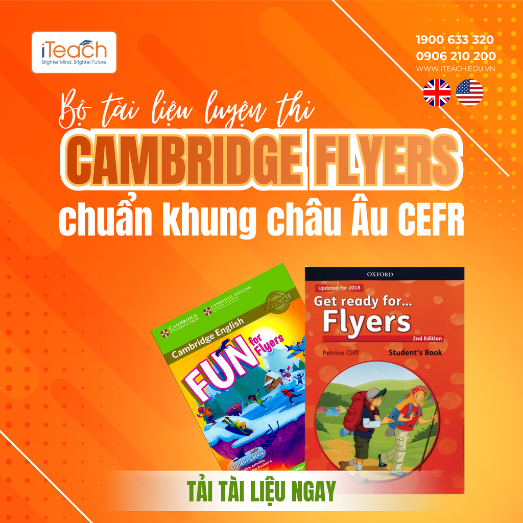Bộ tài liệu luyện thi Cambridge Flyers chuẩn khung châu Âu CEFR