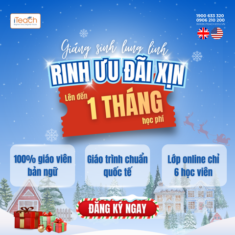 Giáng sinh lung linh - Rinh ưu đãi xịn cùng iTeach English