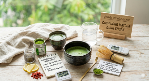 CÁCH UỐNG MATCHA GIẢM CÂN ĐÚNG CHUẨN: BÍ QUYẾT ĐỐT MỠ KHOA HỌC