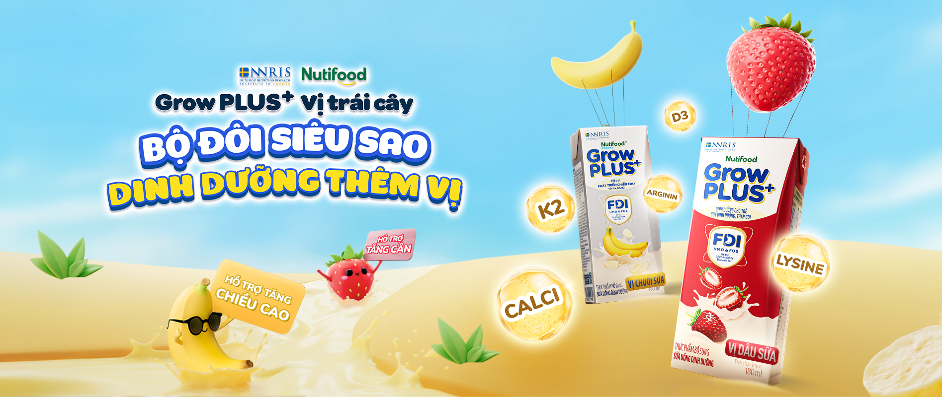 Nutifood GrowPLUS+ Vị Trái cây