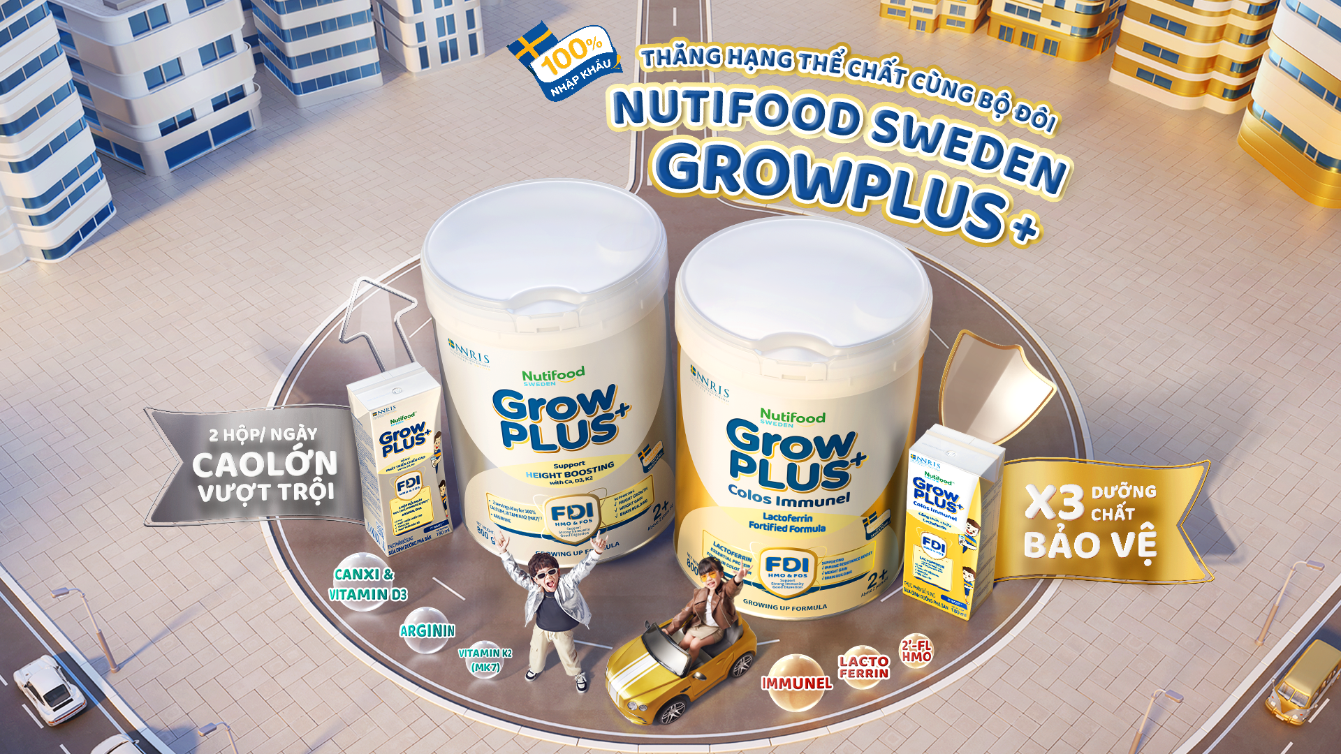 Nutifood GrowPLUS+ Sữa Non Immunel