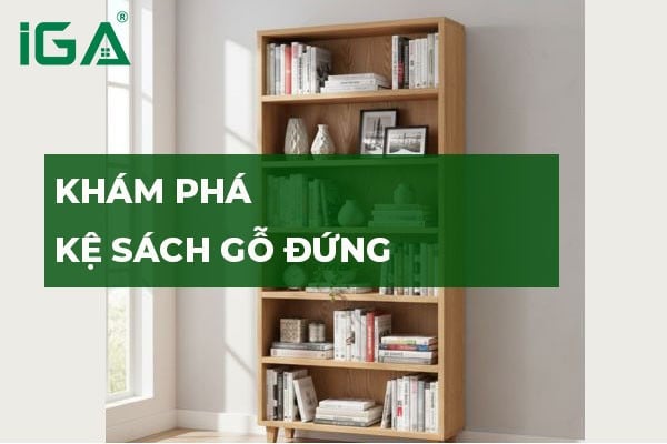 Kệ sách gỗ đứng – Giải pháp lưu trữ thông minh và thẩm mỹ cho mọi không gian