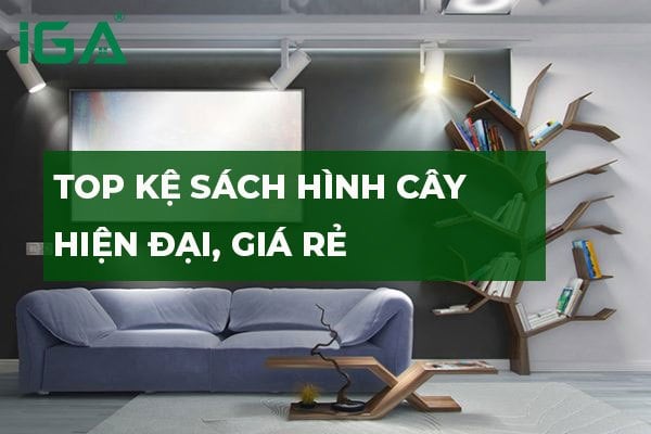 Mẫu kệ sách hình cây – Thể hiện cá tính sáng tạo, phá cách