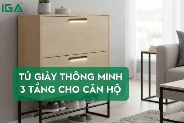 Tủ giày thông minh 3 tầng – Giải pháp chấm dứt bừa bộn cho căn hộ nhỏ