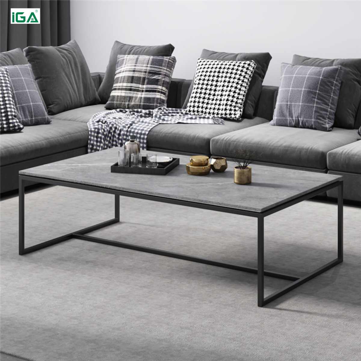 Bàn trà mặt đá sang trọng