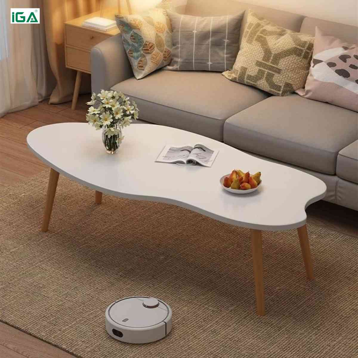 Bàn trà phòng khách đẹp đơn giản