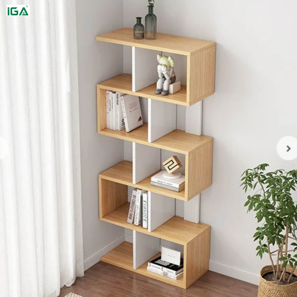 Kệ gỗ decor Ziczac