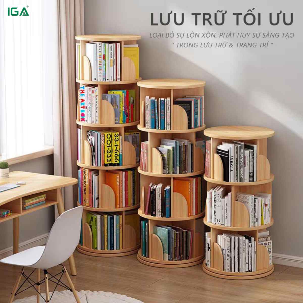 Kệ trang trí xoay đẹp nhiều tầng - GP269