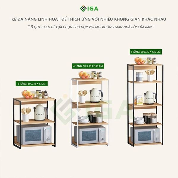 Kệ bếp đa năng Bobu - GM05 làm chất liệu từ gỗ MDF