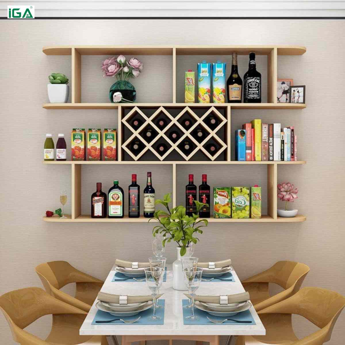 Tủ kệ trưng bày rượu sang trọng - GP46