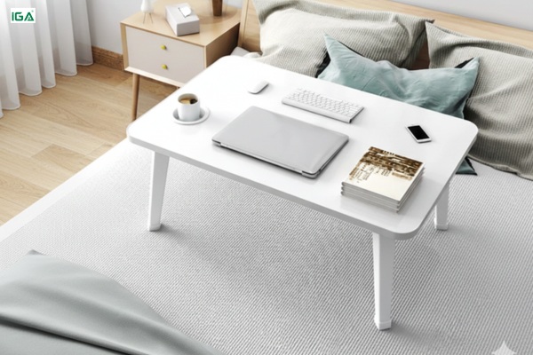 Bàn bệt đọc sách trên giường