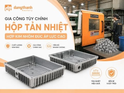 Gia công tùy chỉnh hộp tản nhiệt hợp kim nhôm đúc áp lực cao