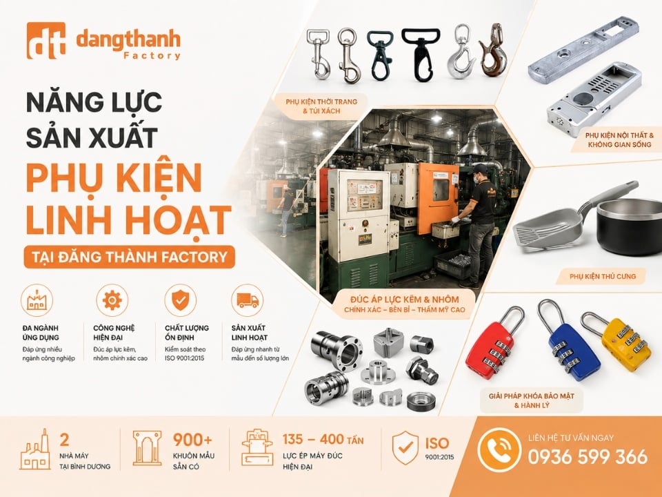 Năng lực sản xuất phụ kiện linh hoạt tại Đăng Thành Factory