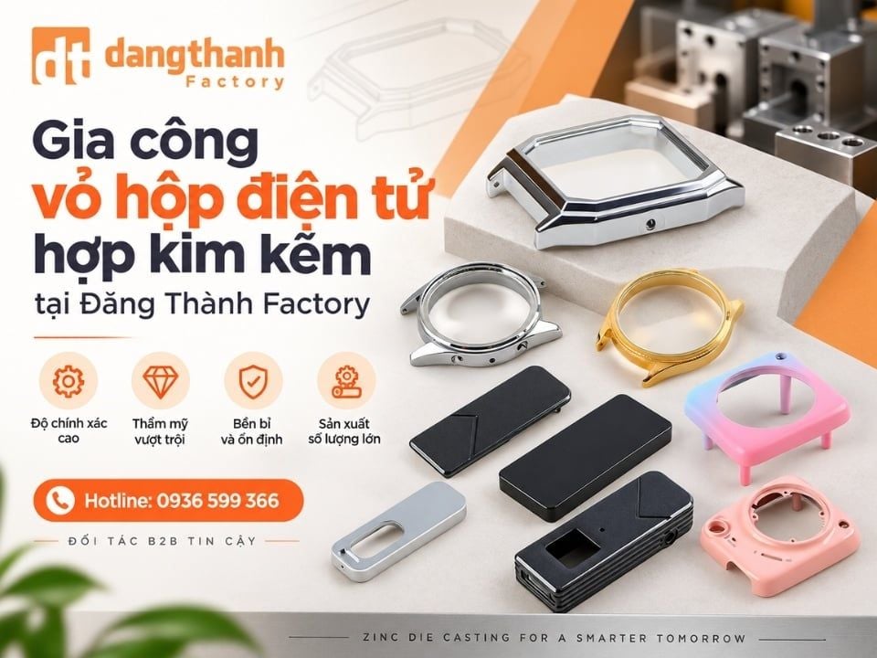 Gia công vỏ hộp điện tử hợp kim kẽm tại Đăng Thành Factory