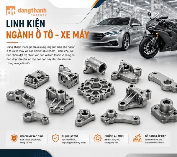 Chi tiết linh kiện kỹ thuật chính xác cho ngành ô tô và xe máy
