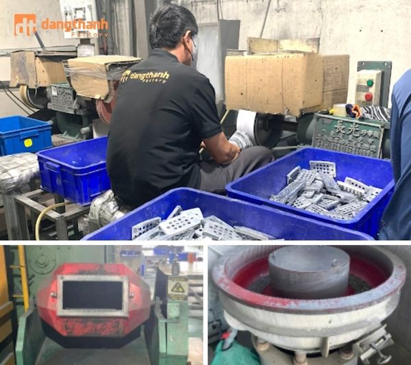 Mài, quay bavia, rung đá xử lý bề mặt sau đúc