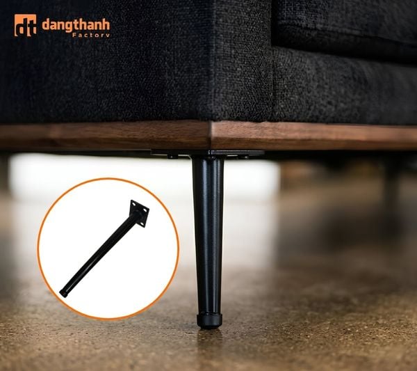 Chân sofa sắt côn trơn tối giản