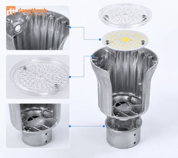 Xem cấu tạo của vỏ đèn led nhôm và cách tản nhiệt