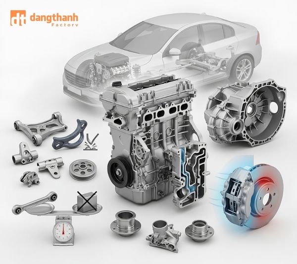 Lợi ích từ công nghệ đúc khuôn nhôm linh kiện ô tô