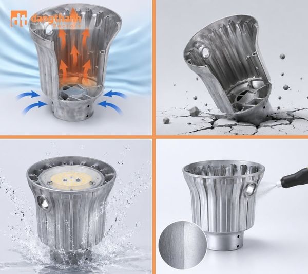 Tìm hiểu ưu điểm vỏ đèn led nhôm khi sử dụng