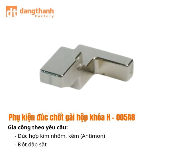 Vật liệu đúc kẽm chốt gài hộp khoá h-005a8
