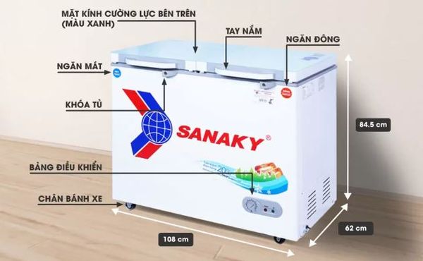 Tủ đông Sanaky VH-2899W2KD 280 lít