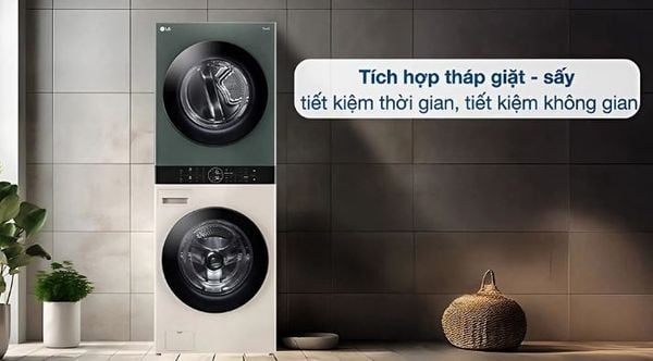 Tháp Giặt Sấy LG Inverter WashTower Giặt 14Kg Sấy 10Kg WT1410NHE