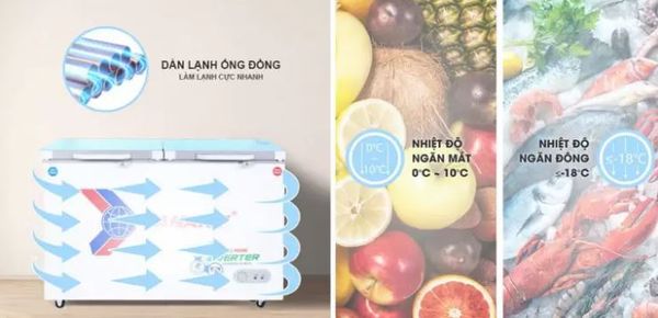 Tủ đông Inverter Sanaky VH-2599W4KD 250 lít