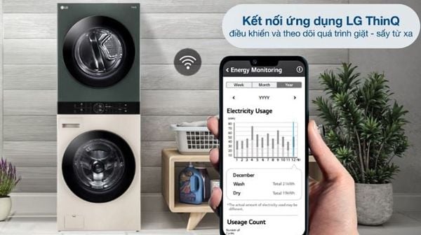 Tháp Giặt Sấy LG Inverter WashTower Giặt 14Kg Sấy 10Kg WT1410NHE