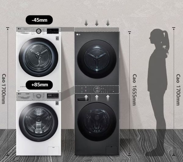 Tháp Giặt Sấy LG Inverter WashTower Giặt 25Kg Sấy 17Kg WT2517NHEG