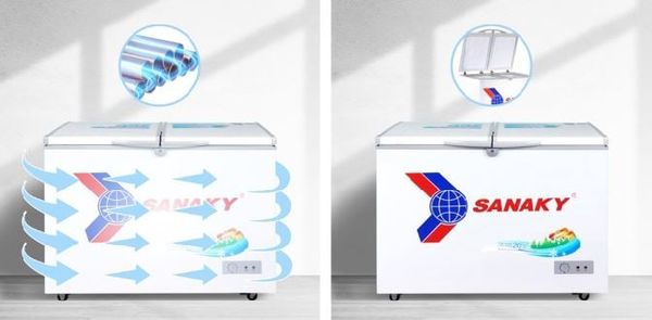 tủ đông Sanaky 250 Lít giữ thực phẩm tươi lâu