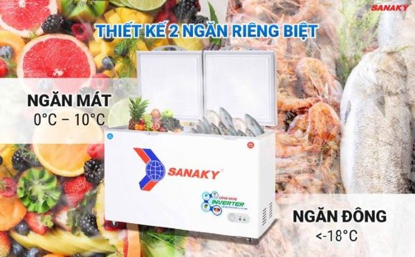 Tủ Đông Sanaky Inverter VH-5699W3 560 lít