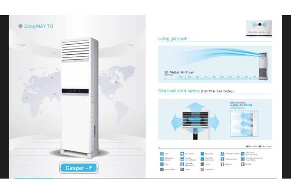 Điều hòa Casper Thiết kế tủ đứng – tối ưu cho không gian lớn