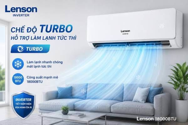 Chế độ Turbo hỗ trợ làm lạnh tức thì