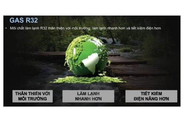 Điều hòa Lenson sử dụng gas R32 thân thiện môi trường